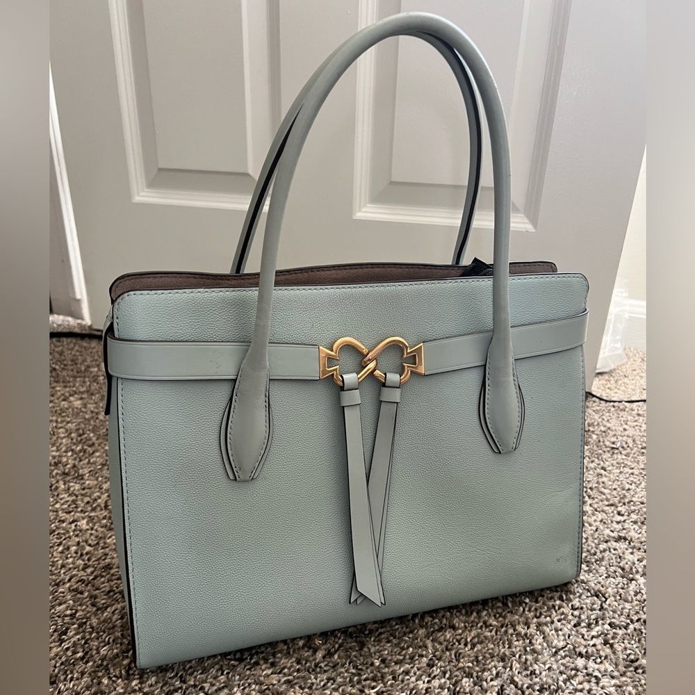 KATE SPADE baby blue medium satchel purse